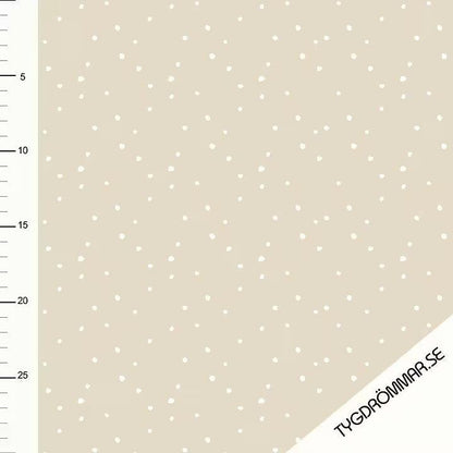 Bio Rib Jersey Konfetti Dots beige von Tygdrömmar - elli&else