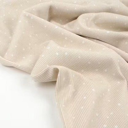 Bio Rib Jersey Konfetti Dots beige von Tygdrömmar - elli&else