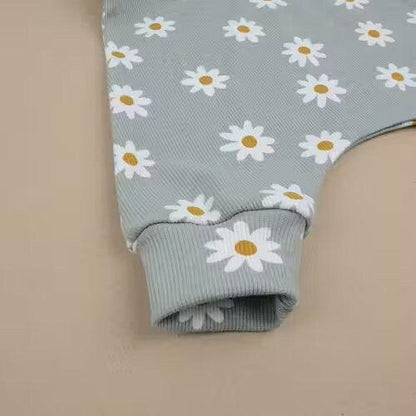 Bio Rib Jersey Daisy salbei von Tygdrömmar - elli&else