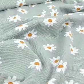 Bio Rib Jersey Daisy salbei von Tygdrömmar - elli&else