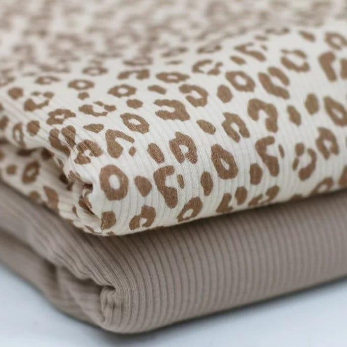 Rib Jersey Leo Print beige - elli&else