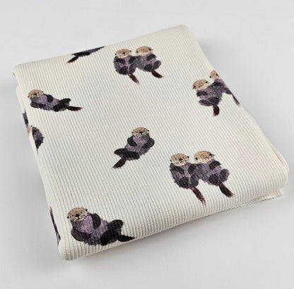 Rib Jersey Otter and Friends von Family Fabrics - elli&else
