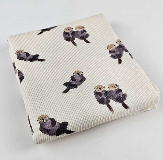 Rib Jersey Otter and Friends von Family Fabrics - Stoff bei elli&else