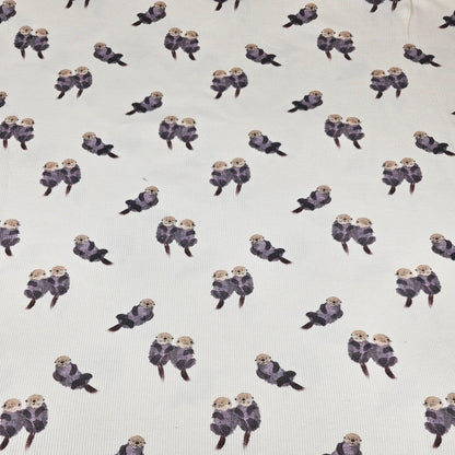 Rib Jersey Otter and Friends von Family Fabrics - elli&else