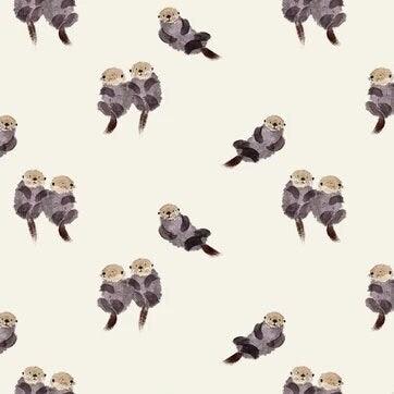 Rib Jersey Otter and Friends von Family Fabrics - elli&else