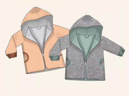 Schnittmuster Jacke Kinder Gr. 128-164 - elli&else