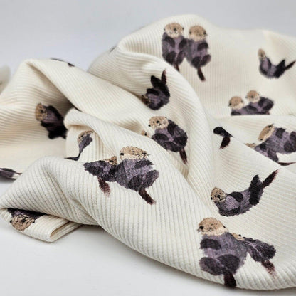 Rib Jersey Otter and Friends von Family Fabrics - elli&else