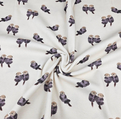 Rib Jersey Otter and Friends von Family Fabrics - elli&else