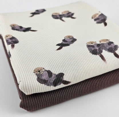 Rib Jersey Otter and Friends von Family Fabrics - elli&else